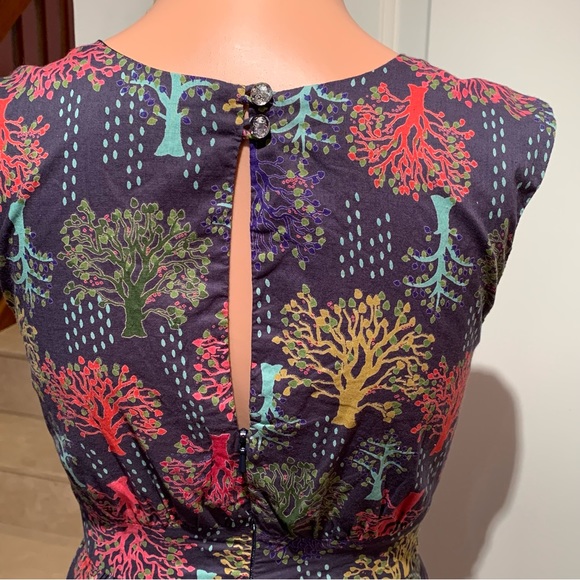EMILY & FIN. Dress w/ tree prints in different colors. Cotton fit & flar… - Picture 3 of 11